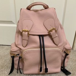 Authentic Burberry Pink Leather Rucksack Backpack